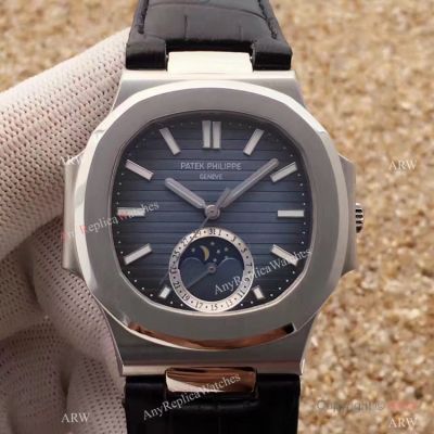 Swiss Patek Philippe Nautilus Moon Phase 9015 Men Watch SS 40mm Replica